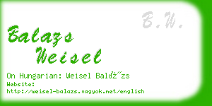 balazs weisel business card